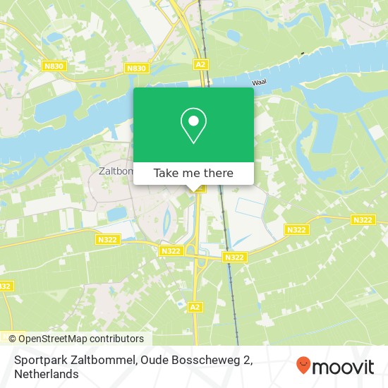 Sportpark Zaltbommel, Oude Bosscheweg 2 kaart