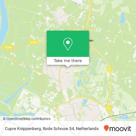 Cupre Knippenberg, Rode Schouw 54 kaart