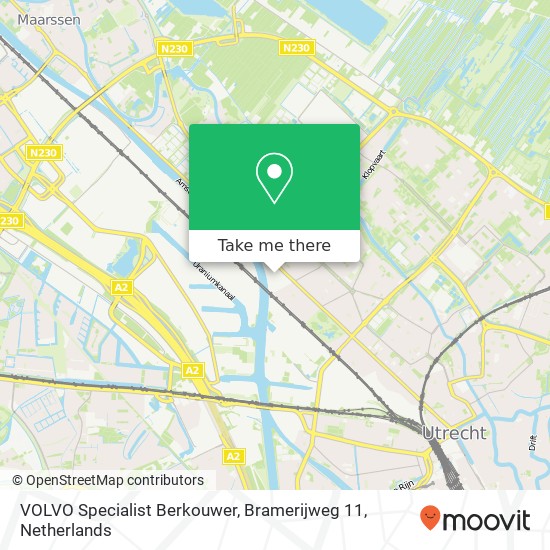 VOLVO Specialist Berkouwer, Bramerijweg 11 kaart