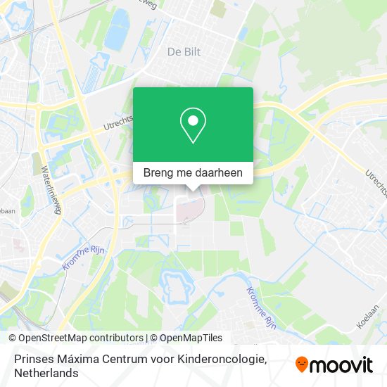 Prinses Máxima Centrum voor Kinderoncologie kaart