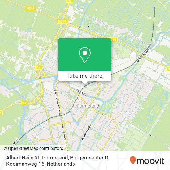 Albert Heijn XL Purmerend, Burgemeester D. Kooimanweg 16 kaart