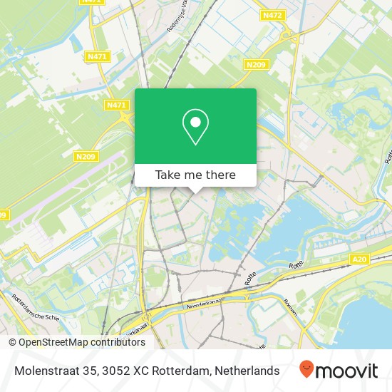 Molenstraat 35, 3052 XC Rotterdam kaart