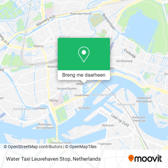 Water Taxi Leuvehaven Stop kaart