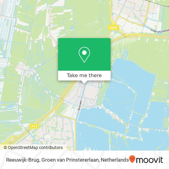 Reeuwijk-Brug, Groen van Prinstererlaan kaart