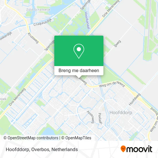 Hoofddorp, Overbos kaart