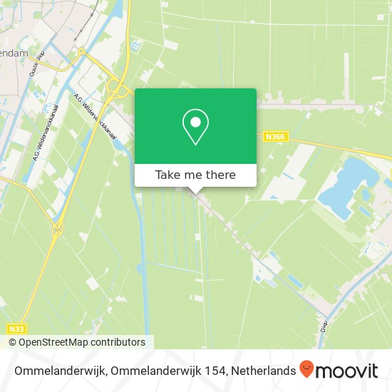 Ommelanderwijk, Ommelanderwijk 154 kaart