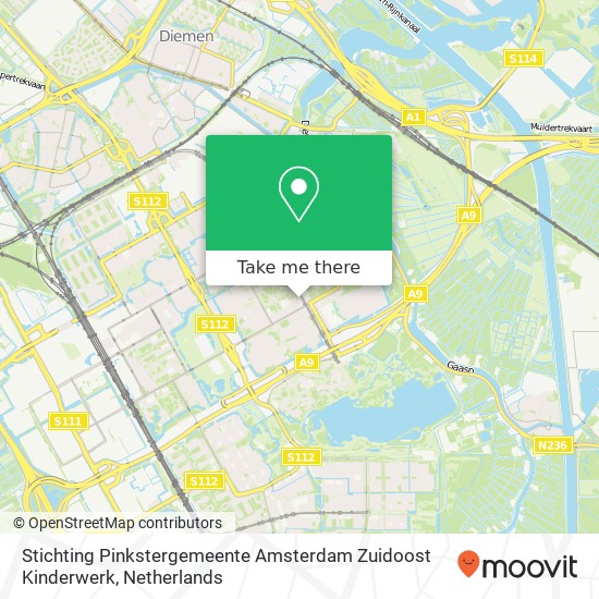 Stichting Pinkstergemeente Amsterdam Zuidoost Kinderwerk kaart