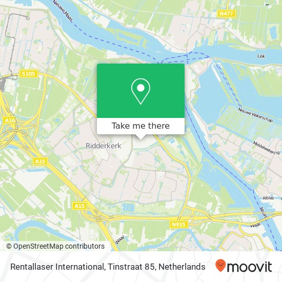 Rentallaser International, Tinstraat 85 kaart