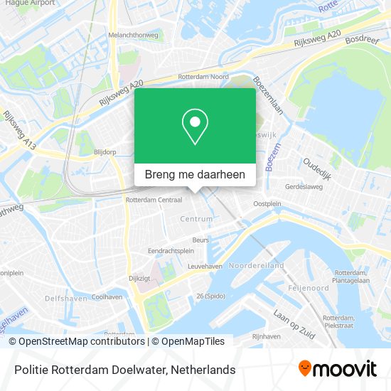 Politie Rotterdam Doelwater kaart