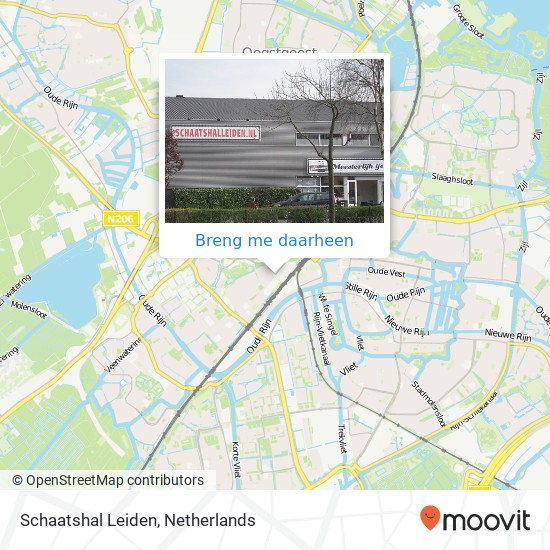 Schaatshal Leiden, Vondellaan 41 kaart