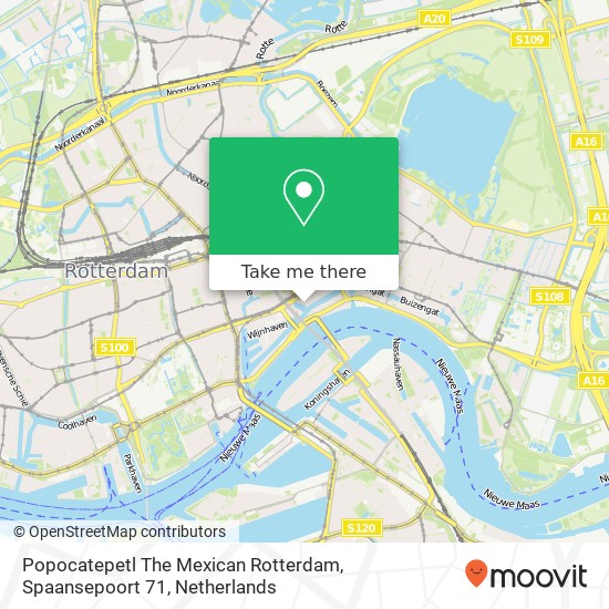 Popocatepetl The Mexican Rotterdam, Spaansepoort 71 kaart
