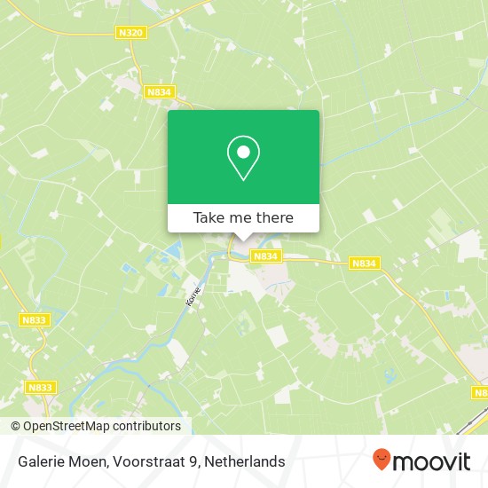 Galerie Moen, Voorstraat 9 kaart