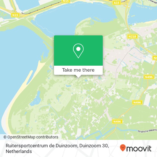 Ruitersportcentrum de Duinzoom, Duinzoom 30 kaart