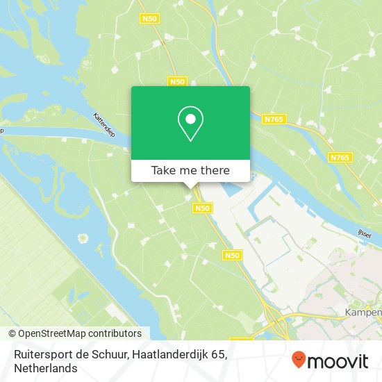 Ruitersport de Schuur, Haatlanderdijk 65 kaart