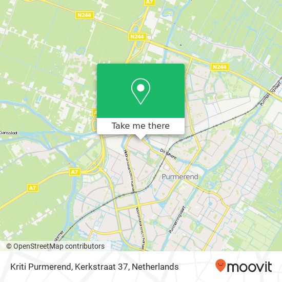 Kriti Purmerend, Kerkstraat 37 kaart