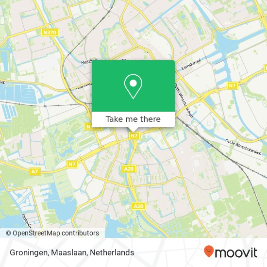 Groningen, Maaslaan kaart