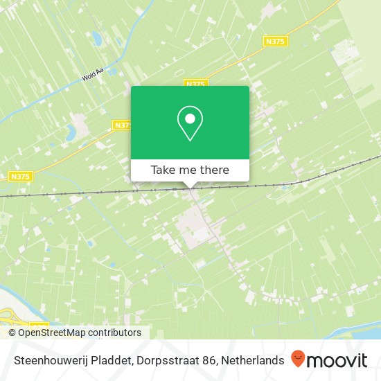 Steenhouwerij Pladdet, Dorpsstraat 86 kaart