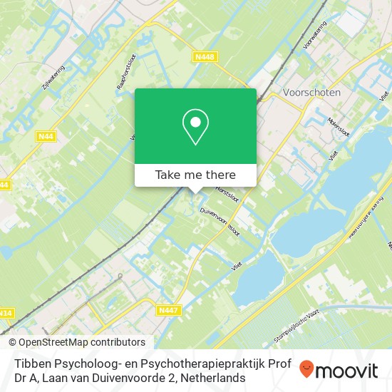 Tibben Psycholoog- en Psychotherapiepraktijk Prof Dr A, Laan van Duivenvoorde 2 kaart