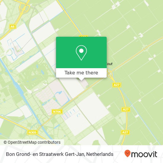 Bon Grond- en Straatwerk Gert-Jan, Prieelvogelweg 27 kaart