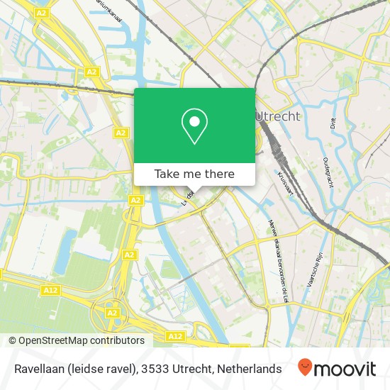 Ravellaan (leidse ravel), 3533 Utrecht kaart