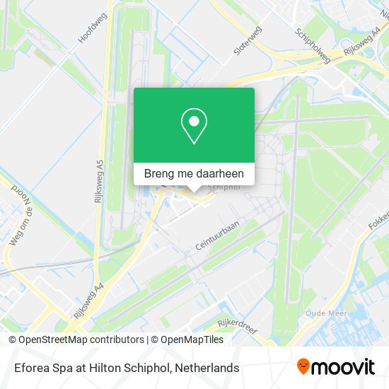 Eforea Spa at Hilton Schiphol kaart