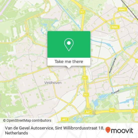 Van de Gevel Autoservice, Sint Willibrordusstraat 18 kaart