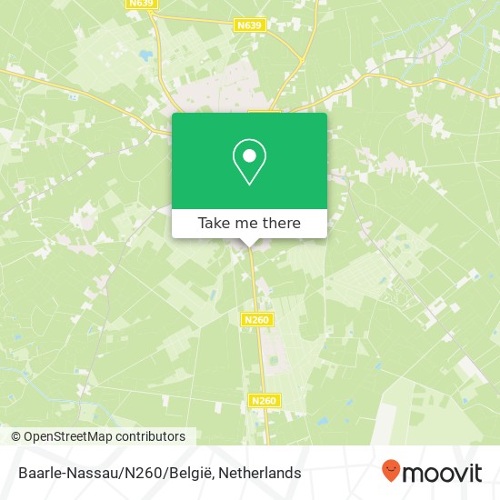 Baarle-Nassau/N260/België kaart