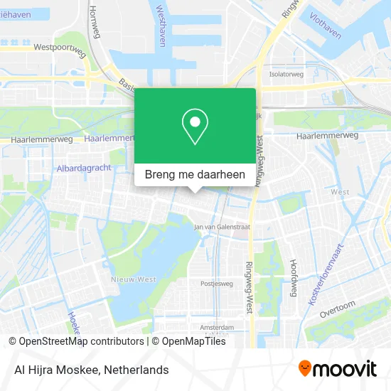 Al Hijra Moskee kaart