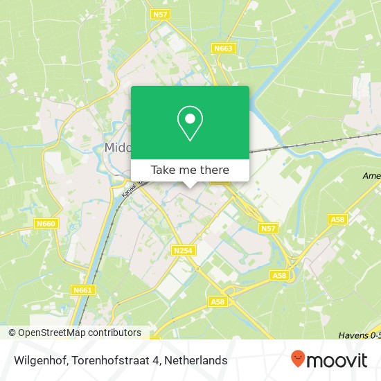 Wilgenhof, Torenhofstraat 4 kaart