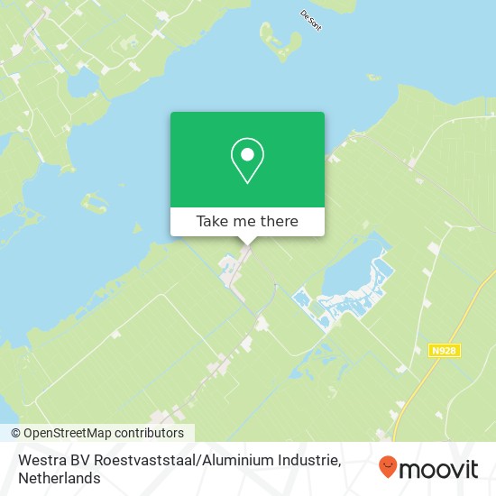 Westra BV Roestvaststaal / Aluminium Industrie, Buorren 75 kaart