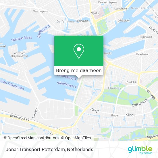 Jonar Transport Rotterdam kaart