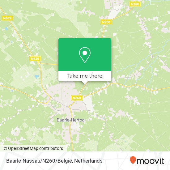 Baarle-Nassau/N260/België kaart