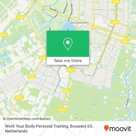 Work Your Body Personal Training, Bouwerij 65 kaart