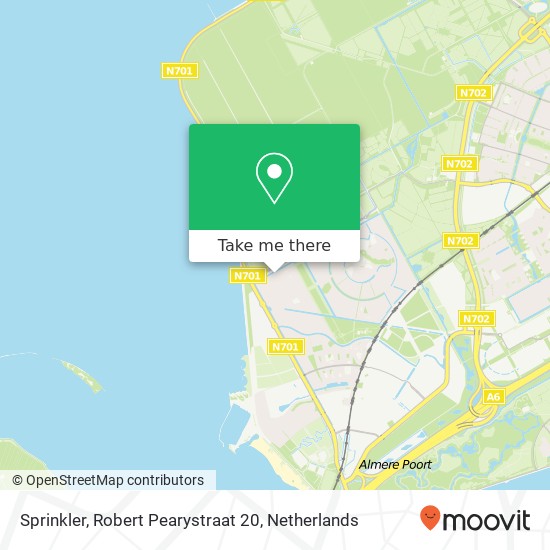 Sprinkler, Robert Pearystraat 20 kaart