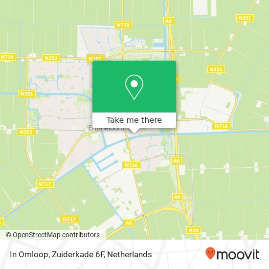 In Omloop, Zuiderkade 6F kaart