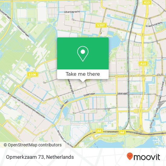 Opmerkzaam 73, 1068 RZ Amsterdam kaart