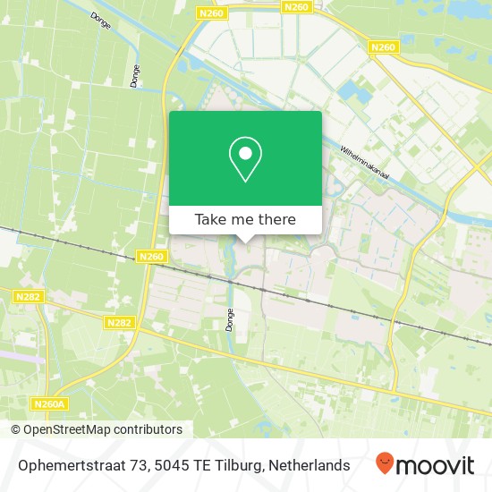 Ophemertstraat 73, 5045 TE Tilburg kaart