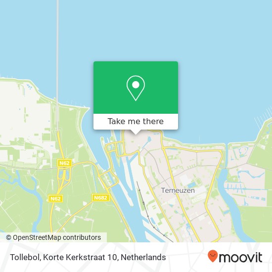 Tollebol, Korte Kerkstraat 10 kaart