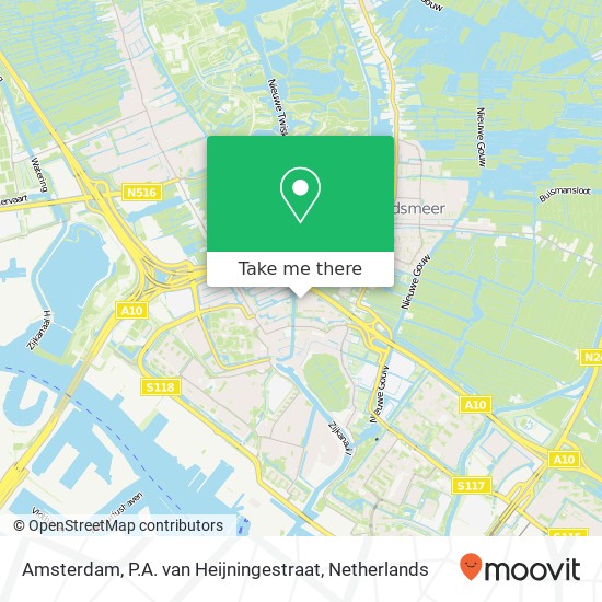 Amsterdam, P.A. van Heijningestraat kaart