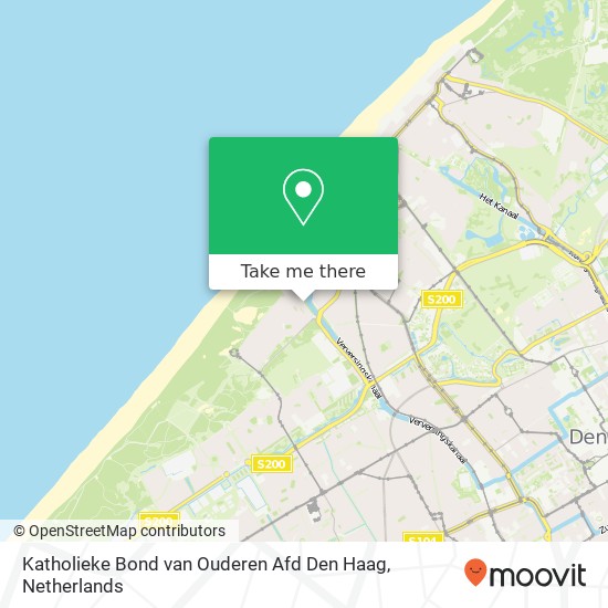 Katholieke Bond van Ouderen Afd Den Haag, Houtrustweg 386 kaart