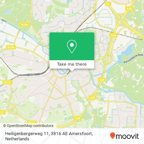 Heiligenbergerweg 11, 3816 AE Amersfoort kaart