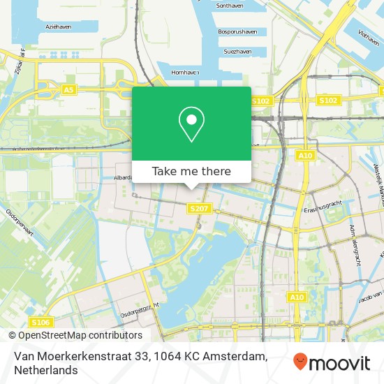 Van Moerkerkenstraat 33, 1064 KC Amsterdam kaart