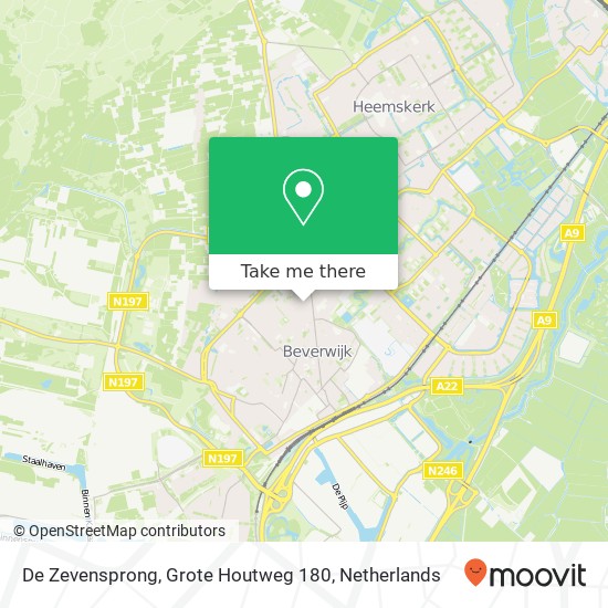 De Zevensprong, Grote Houtweg 180 kaart