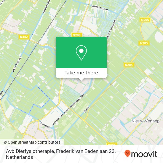 Avb Dierfysiotherapie, Frederik van Eedenlaan 23 kaart