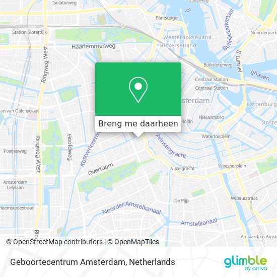 Geboortecentrum Amsterdam kaart