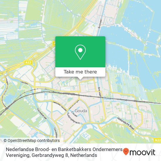Nederlandse Brood- en Banketbakkers Ondernemers Vereniging, Gerbrandyweg 8 kaart