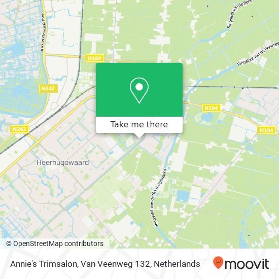 Annie's Trimsalon, Van Veenweg 132 kaart