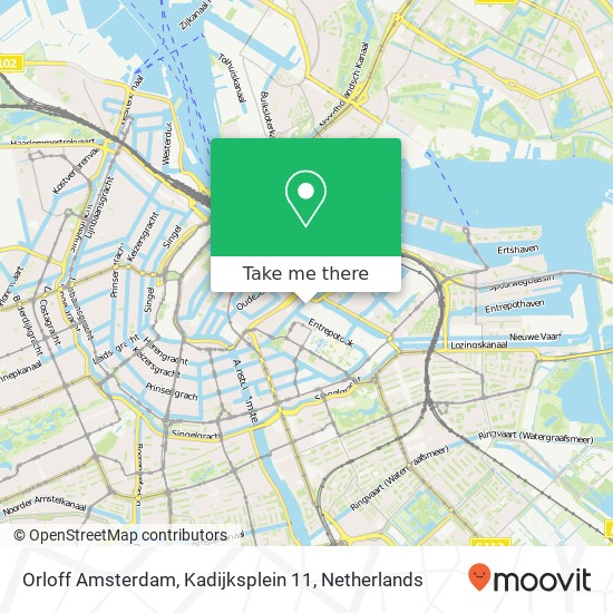 Orloff Amsterdam, Kadijksplein 11 kaart