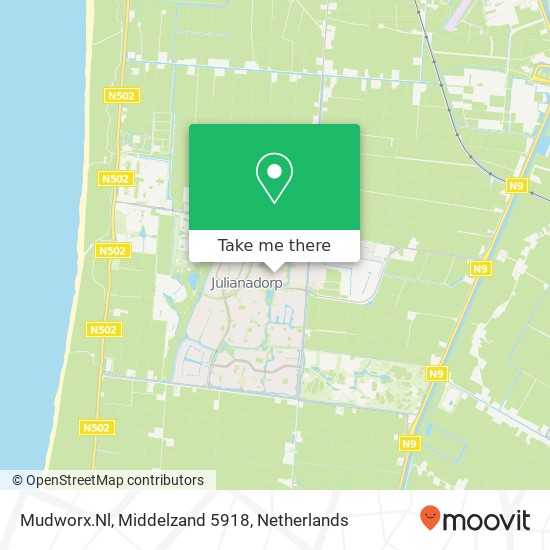 Mudworx.Nl, Middelzand 5918 kaart