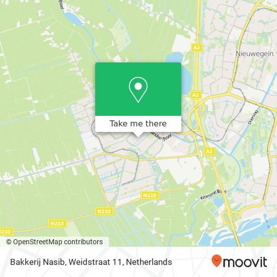 Bakkerij Nasib, Weidstraat 11 kaart